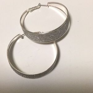 Silver hoop earrings